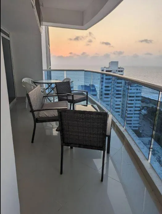아파트 Hermoso Apartamento Con Vista Al Mar / Ac / Hot Watter / Gym / Jacuzzy, Pool / 1608 Cartagena 콜롬비아