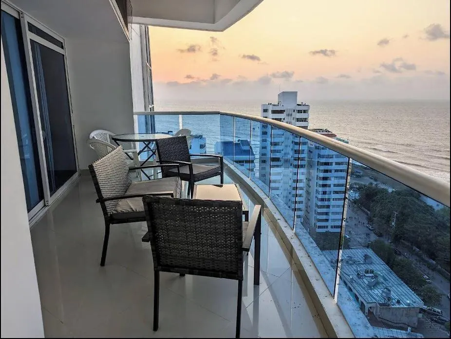 아파트 Hermoso Apartamento Con Vista Al Mar / Ac / Hot Watter / Gym / Jacuzzy, Pool / 1608 Cartagena